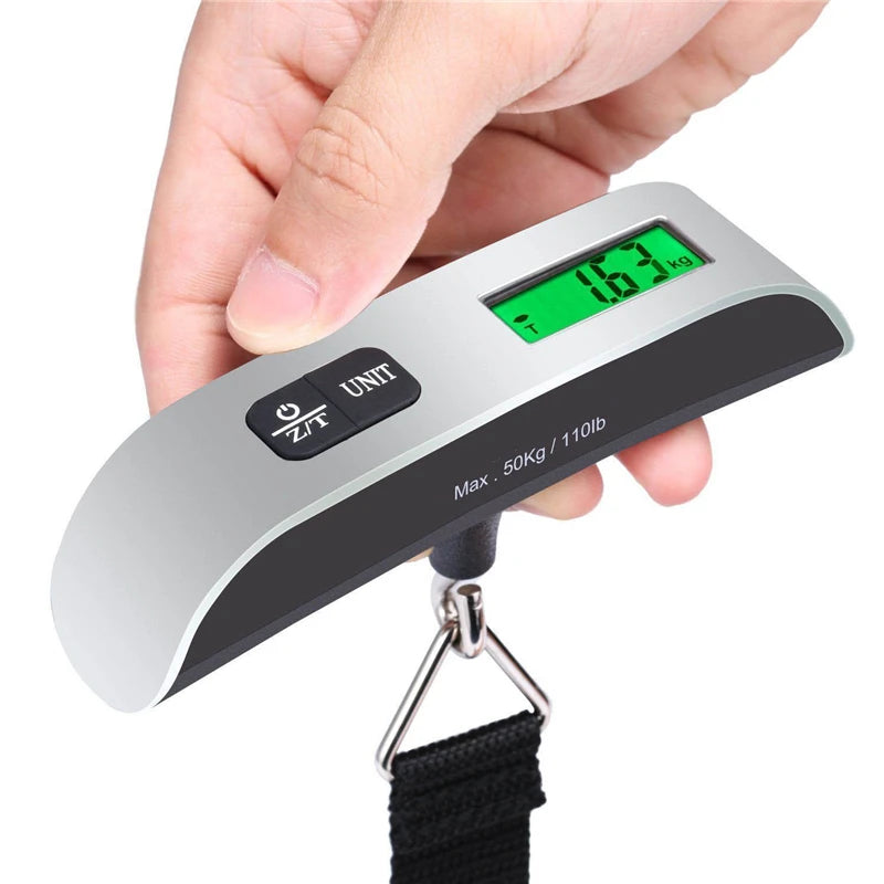 Portable Scale Digital LCD Display 110lb/50kg Electronic Luggage Hanging Suitcase Travel Weighs Baggage Bag Weight