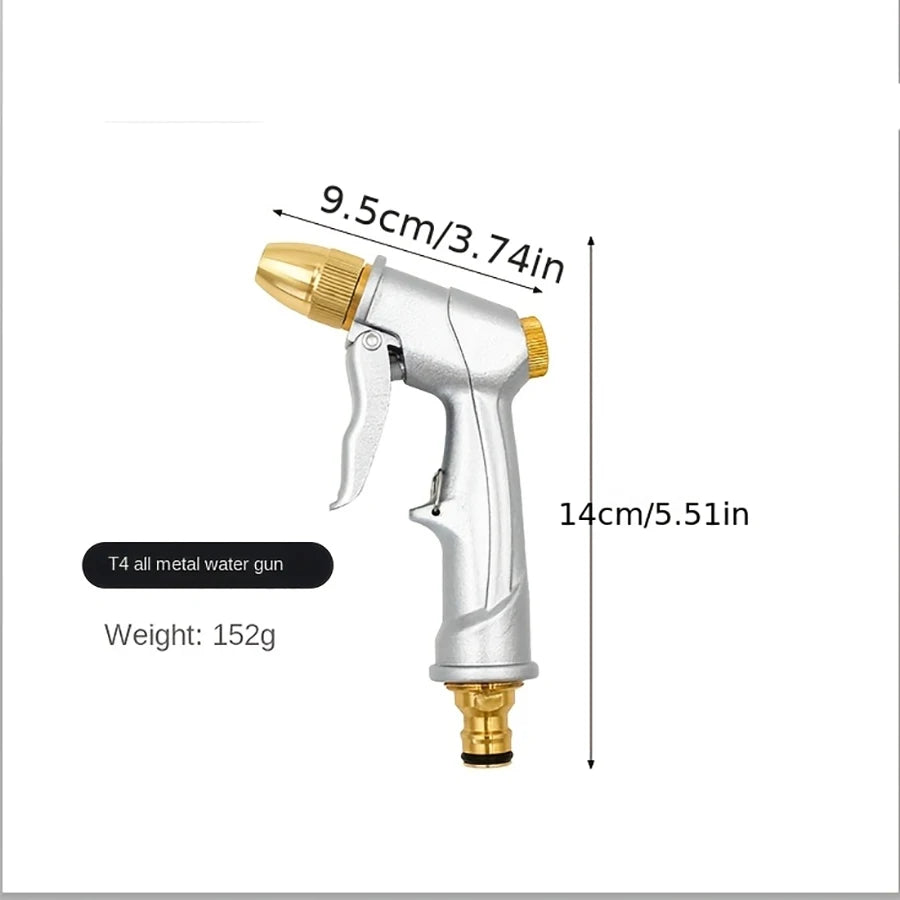 High Pressure Water Spray Hose Gun Metal Brass Nozzle | Lawn |Car Wash | Sprayer Sprinkler