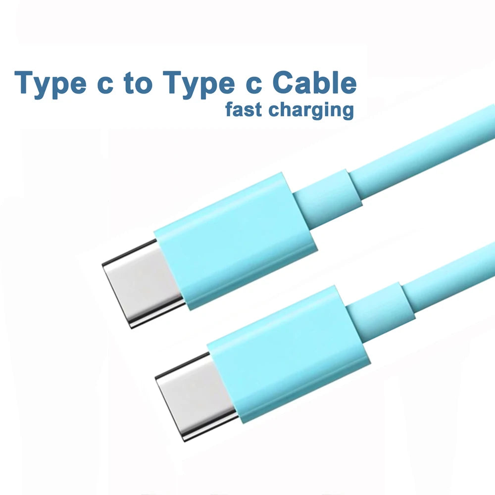 PD 60W USB C to USB Type C Cable Fast Charge Data Cable For Iphone Huawei Samsung Xiaomi Black White 1M 2M 3M 8M