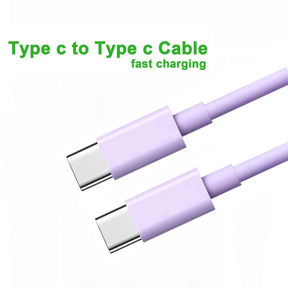 PD 60W USB C to USB Type C Cable Fast Charge Data Cable For Iphone Huawei Samsung Xiaomi Black White 1M 2M 3M 8M