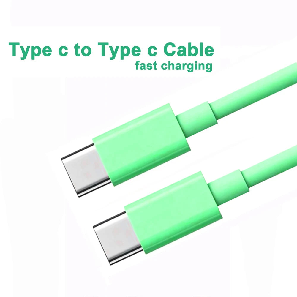 PD 60W USB C to USB Type C Cable Fast Charge Data Cable For Iphone Huawei Samsung Xiaomi Black White 1M 2M 3M 8M